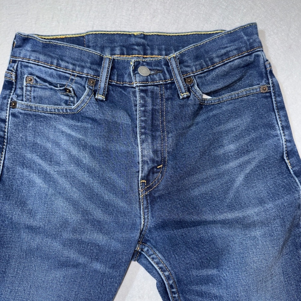 Levi Strauss 510 Jeans Mens 29x32 Blue Skinny Fit Distressed‎ Denim